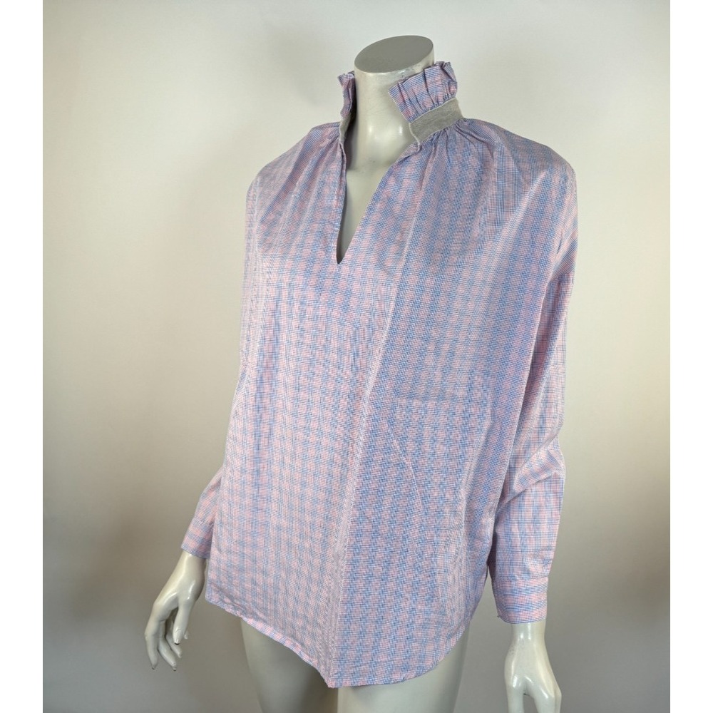 A Shirt Thing Penelope Shirt Women S NWOT $345 Long Sleeve Cotton Ruffle Collar